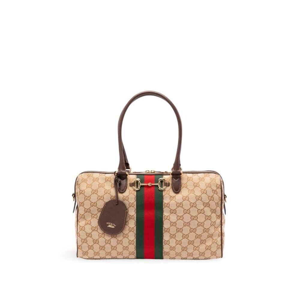 Gucci Women `Gucci Horsebit Web`Boston Bag